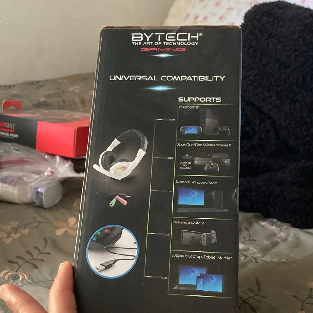 Bytech White Gaming Headset with Backlight
